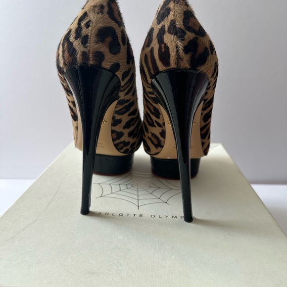 Charlotte Olympia Polly in Leopard, size 39.5 - Picture 4 of 8
